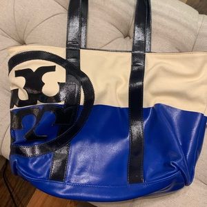 Tory Burch Canvas and Vinyl Tote